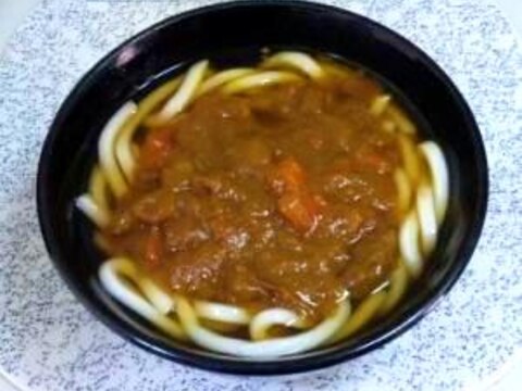 残ったカレーでカレーうどん♪